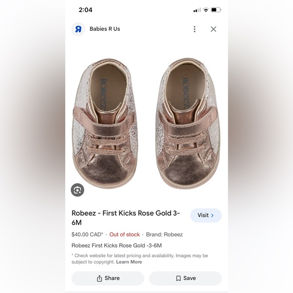 3-6 month Robeez leather shoes - Picture 3 of 4